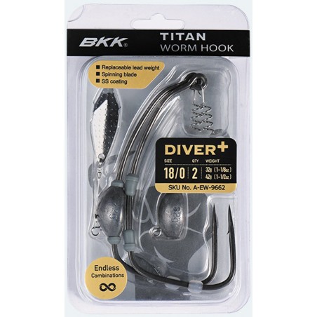 BKK TITAN DIVER PLUS WORM HOOK PACK