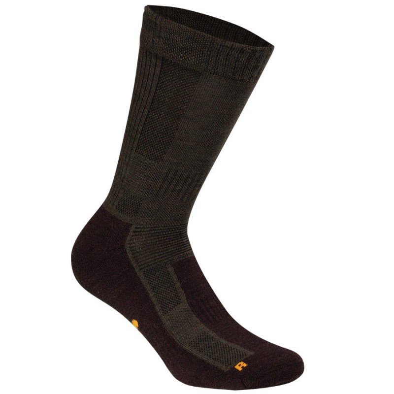 PINEWOOD TREKKING MERINO SOCK GREEN/BROWN Pinewood - 1